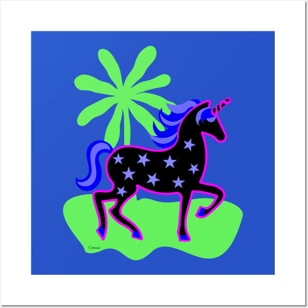 Neon Unicorn Wall Art by Designs by Connie
